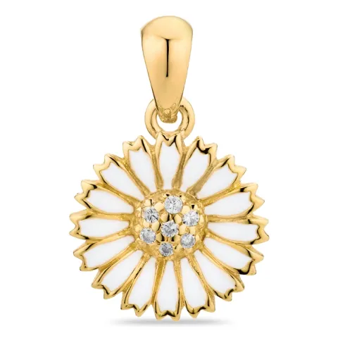 Marguerite Zirkon Anhänger aus vergoldetem Sterlingsilber - Marie