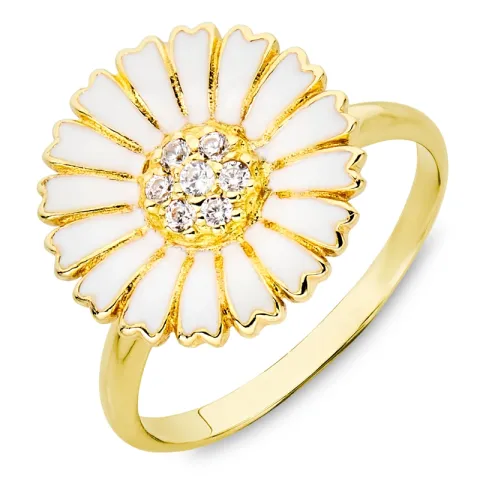 Marguerite Zirkon Ring aus vergoldetem Sterlingsilber