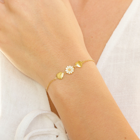 Marguerite Armband aus vergoldetem Sterlingsilber - Maggie
