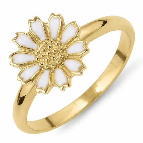 10 mm Marguerite Ring aus vergoldetem Sterlingsilber