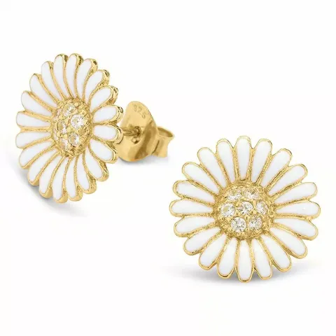 14,5 mm Marguerite Ohrringe in vergoldetem Silber - Matilda