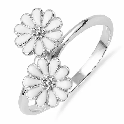 Marguerite Ring aus Silber mit Rhodinierung