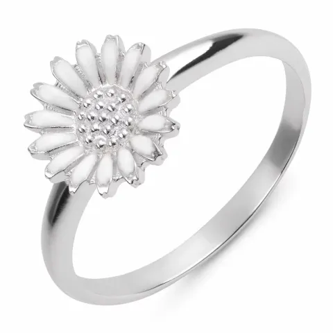 10 mm Marguerite Ring aus rhodiniertem Silber