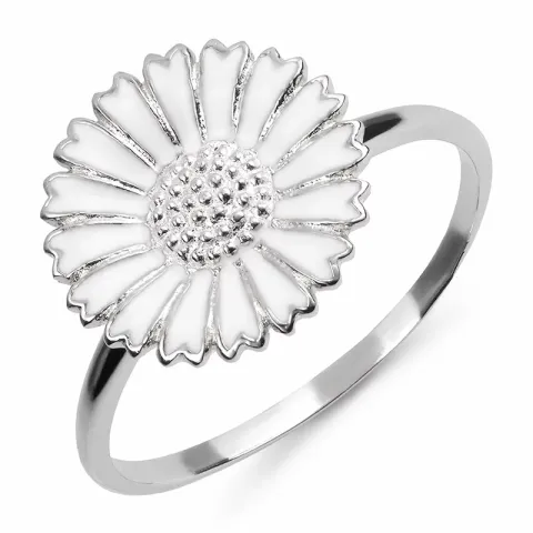 15 mm Marguerite Ring aus rhodiniertem Silber