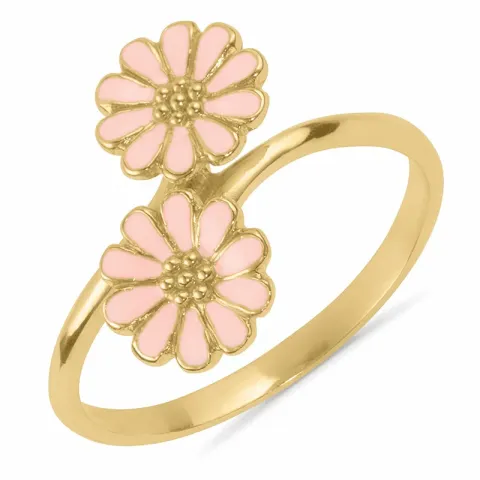 Marguerite rosa Ring aus vergoldetem Sterlingsilber