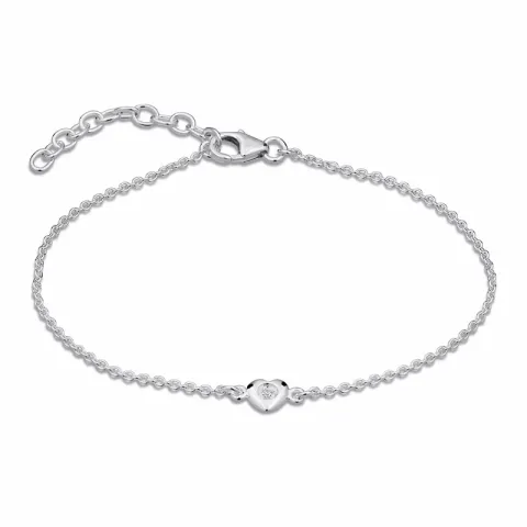 Herz Zirkon Armband aus Silber