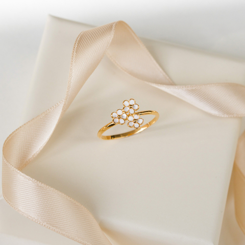 Marguerite Ring aus vergoldetem Sterlingsilber - Majse