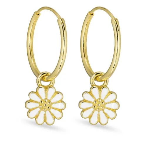 14 mm Marguerite Kreole in vergoldetem Sterlingsilber - Maggie