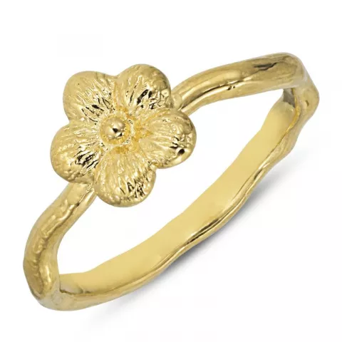 Blumen Ring aus vergoldetem Sterlingsilber