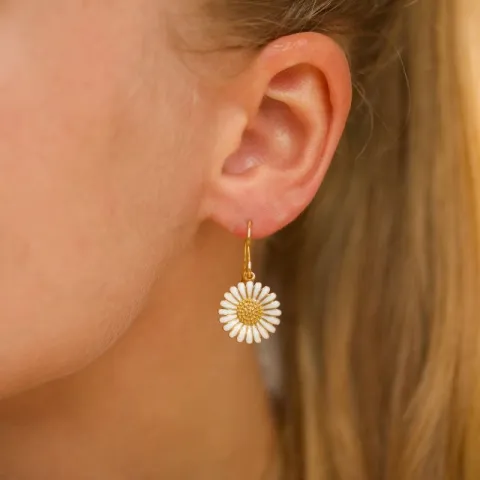 14,5 mm Marguerite Ohrringe in vergoldetem Sterlingsilber - Matilda