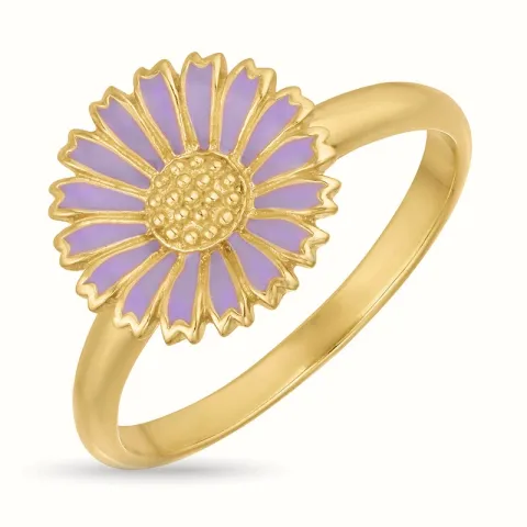 11 mm Marguerite violettem Ring aus vergoldetem Sterlingsilber - Marie
