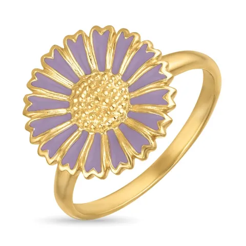 14 mm Marguerite violettem Ring aus vergoldetem Sterlingsilber - Marie