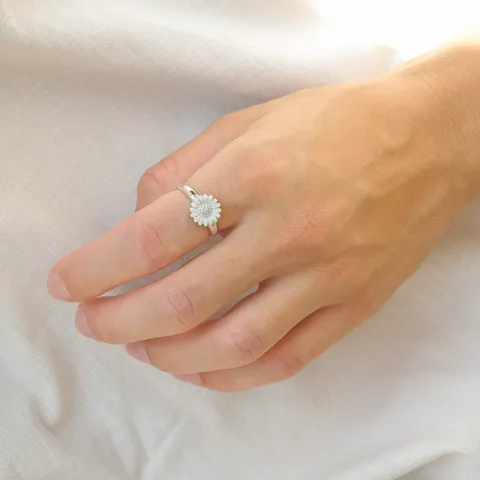 10 mm Marguerite Ring aus Silber - Matilda