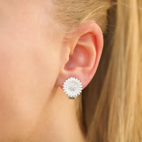 14 mm Marguerite Ohrringe in Silber - Matilda