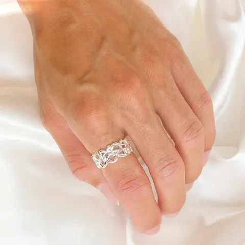 Blatt Ring aus Silber
