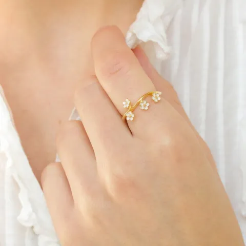 Marguerite Ring aus vergoldetem Sterlingsilber - Majse