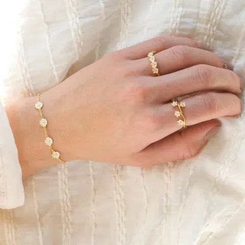 Marguerite Ring aus vergoldetem Sterlingsilber - Majse