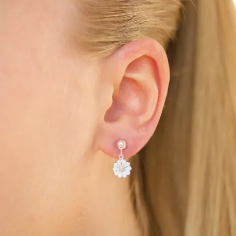 8 mm Marguerite Ohrstecker in Silber - Maggie