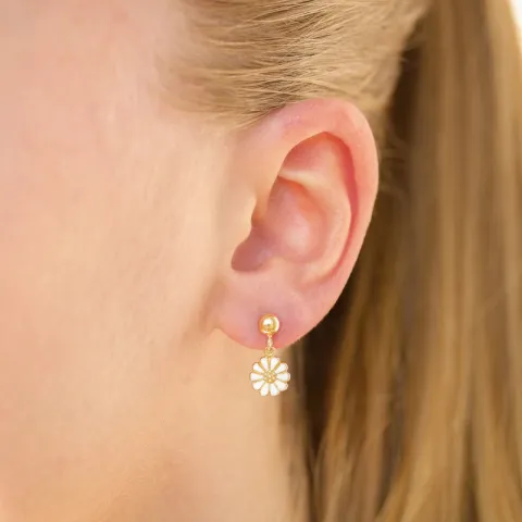 8 mm Marguerite Ohrstecker in vergoldetem Sterlingsilber - Maggie