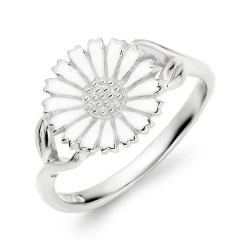 11 mm Blumen Ring aus Silber