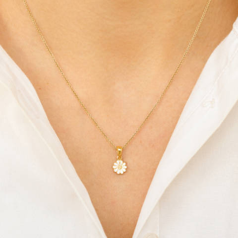 Marguerite Anhänger aus vergoldetem Sterlingsilber - Maggie