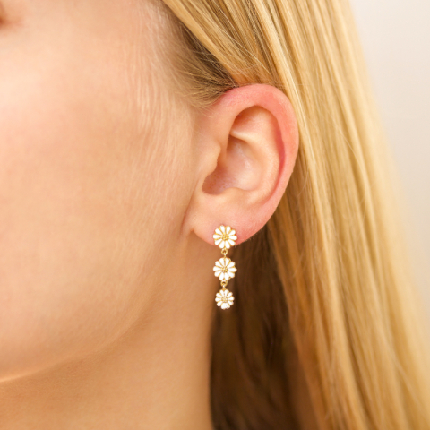 Marguerite Ohrringe in vergoldetem Silber - Maggie