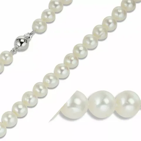 45 cm weißem a-qualität perlenhalskette mit süßwasserperle.