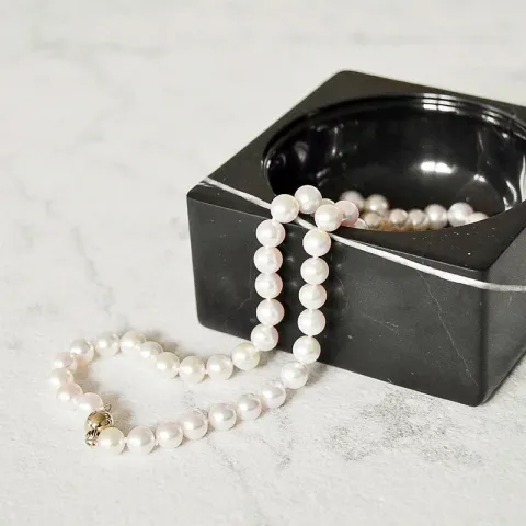 45 cm weißem a-qualität perlenhalskette mit .