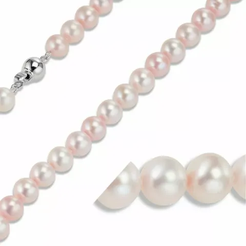 45 cm aa-qualität ellipsenförmiger perlenhalskette mit süßwasserperle.