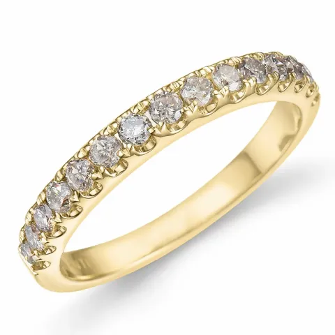 Champagner Diamant Memoirering in 14 Karat Gold 0,50 ct