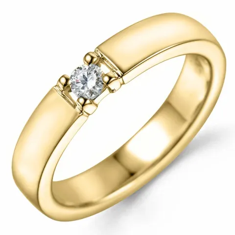 Diamant Memoirering in 14 Karat Gold 1 x 0,10 ct