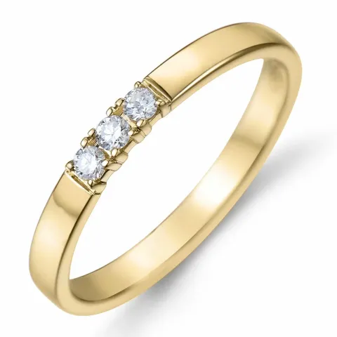 eng Memoirering in 14 Karat Gold 3 x 0.03 ct