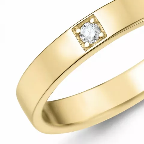 Diamant Memoirering in 14 Karat Gold 0,03 ct