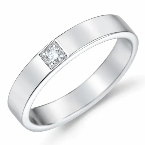 Diamant Memoirering in 14 Karat Weißgold 1 x 0,05 ct