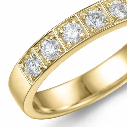 Diamant Memoirering in 14 Karat Gold 5 x 0,05 ct