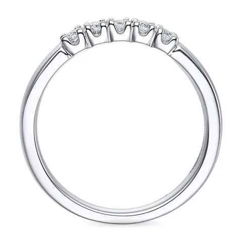 Diamant Memoirering in 14 Karat Weißgold 0,21 ct