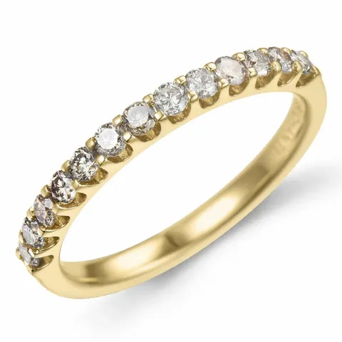 Champagner Diamant Memoirering in 14 Karat Gold 0,40 ct