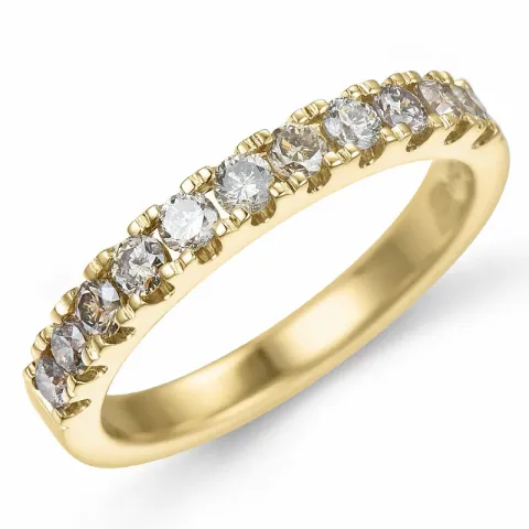 Champagner Diamant Memoirering in 14 Karat Gold 0,50 ct