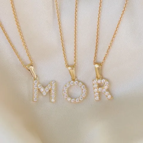 buchstab o Anhänger aus 8 Karat Gold - My Letter