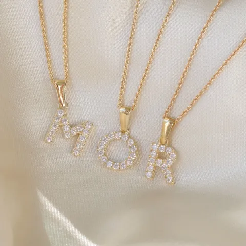 buchstab m Anhänger aus 8 Karat Gold - My Letter