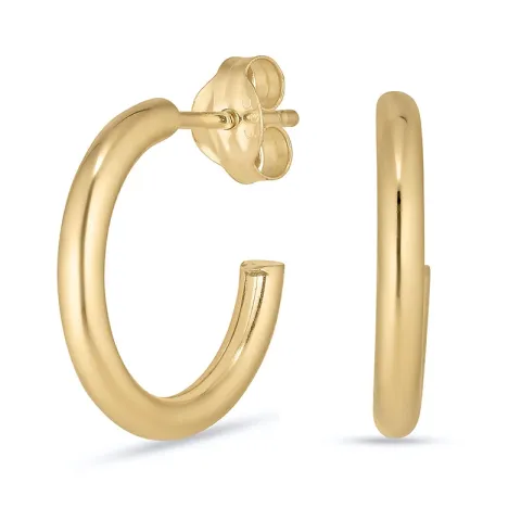 14 mm Halbkreolen in 8 Karat Gold