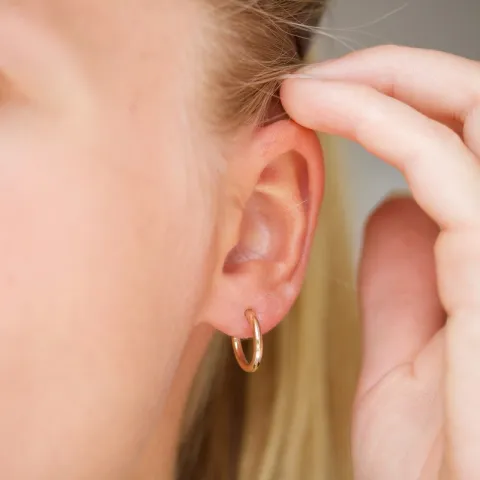 14 mm Halbkreolen in 8 Karat Gold