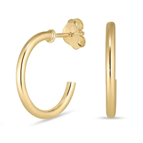 14,5 mm Halbkreolen in 8 Karat Gold
