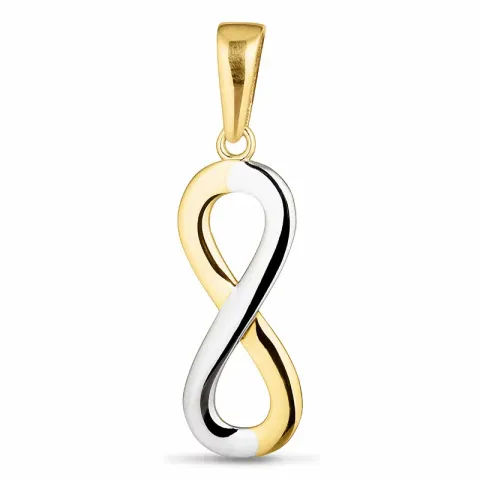 infinity Anhänger aus 9 Karat Gold mit Rhodium