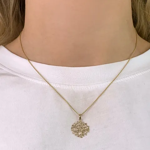 Blatt Anhänger aus 9 Karat Gold - Gold Collection