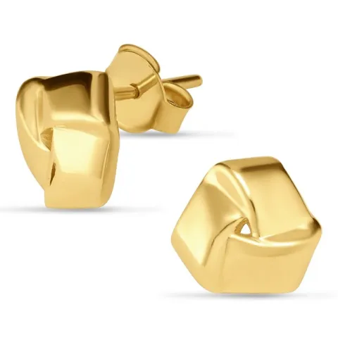 Abstrakt Ohrstecker in 9 Karat Gold