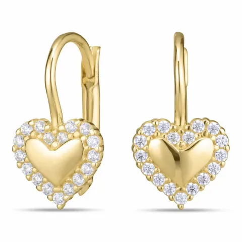Stecker, Herz Mit Zirkonia 9Kt Gold