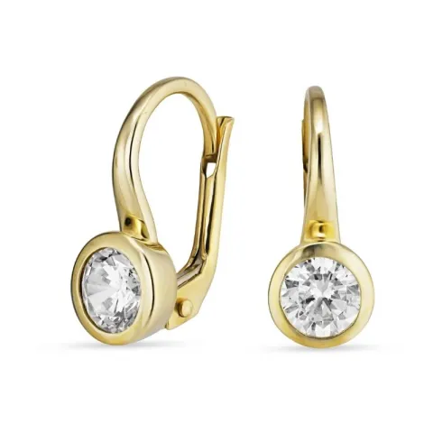 runden Ohrringe in 9 Karat Gold mit
