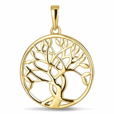 runder Lebensbaum Anhänger aus 8 Karat Gold