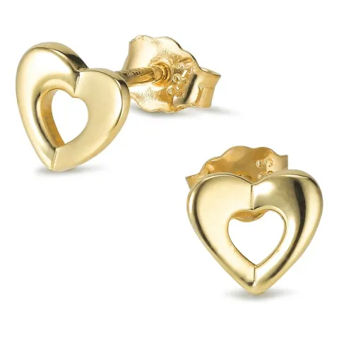 Herz Ohrstecker in 8 Karat Gold